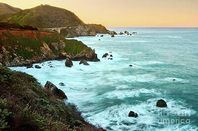 Beach Photo Rights Managed Images - Big Sur Sunrise Royalty-Free Image by Jamie Pham