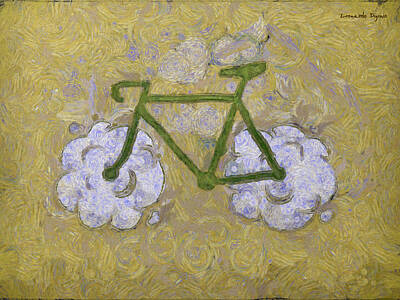 Grateful Dead Royalty Free Images - Bike-Cloud Yellow - DA Royalty-Free Image by Leonardo Digenio
