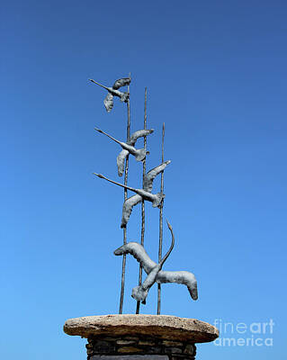 Animals Photo Royalty Free Images - Birds Sculpture Killahoey Donegal Royalty-Free Image by Eddie Barron