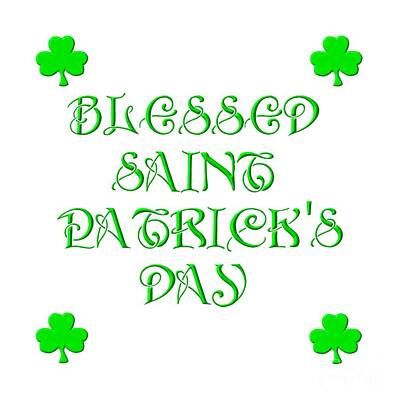 Roses Rights Managed Images - Blessed Saint Patricks Day Royalty-Free Image by Rose Santuci-Sofranko