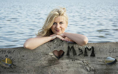 Luck Of The Irish - Blond woman posing at lake by Newnow Photography By Vera Cepic