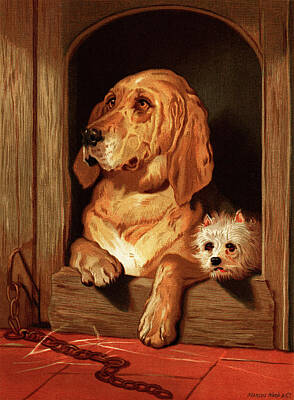 Juan Bosco Forest Animals - Bloodhound and a terrier by Vincent Monozlay