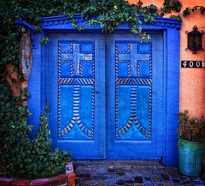 Arf Works - Blue Door in Old Town by Diana Powell
