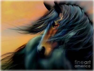 Abstract Works - Blue Mane by Wbk