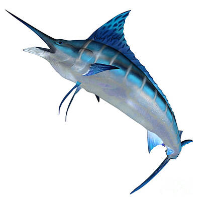 Guns Arms And Weapons - Blue Marlin Front Profile by Corey Ford