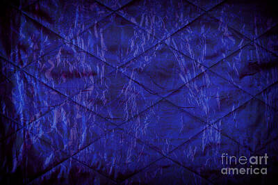 Lazy Cats - Blue quilted texture abstract by Arletta Cwalina