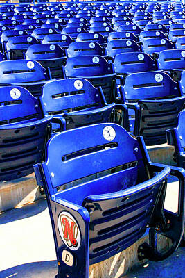 Baseball Royalty Free Images - Blue Seats Royalty-Free Image by Chris Smith
