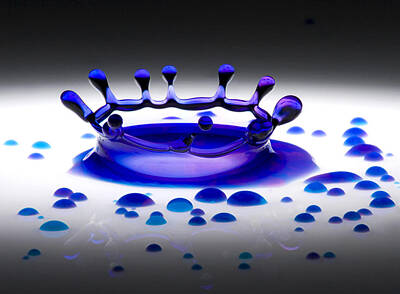 Temples - Blue Water Drop 5 by Michael Dykstra