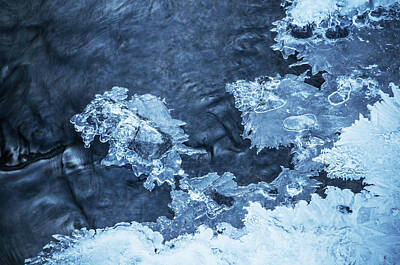 Negative Space - Blue Winter Patterns. Frozen Nature by Jenny Rainbow