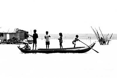 Travel Pics Royalty-Free and Rights-Managed Images - Boat Kids by Georgia Clare