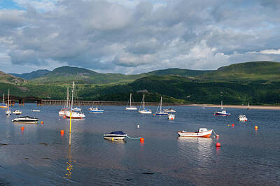 Modern Christmas Rights Managed Images - Boats at Barmouth. Royalty-Free Image by Linda Cooke