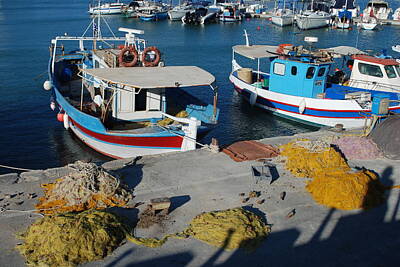 Frog Art - Boats in Crete by Jeremy Jones