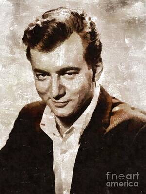 Rock And Roll Paintings - Bobby Darin, Music Legend by Mary Bassett by Esoterica Art Agency
