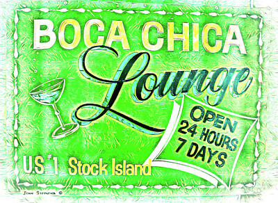Royalty-Free and Rights-Managed Images - Boca Chica Lounge Stock Island Florida Keys Lime by John C Stephens