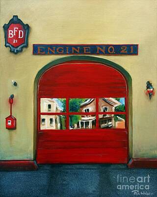 Cities Royalty-Free and Rights-Managed Images - Boston Fire Engine 21 by Paul Walsh