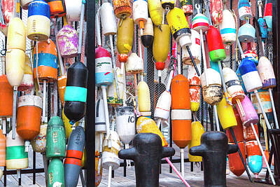 Staff Picks Rosemary Obrien Rights Managed Images - Boston Harbor Buoys Royalty-Free Image by Betsy Knapp