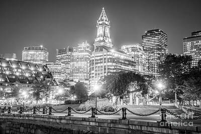 Cities Photos - Boston Skyline with Christopher Columbus Park by Paul Velgos