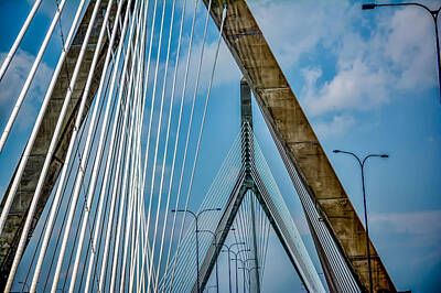 Lime Art - Boston Zakim Bridge by Black Brook Photography