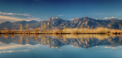 James Bo Insogna Royalty Free Images - Boulder Colorado Rocky Mountains Flatirons Reflections Royalty-Free Image by James BO Insogna