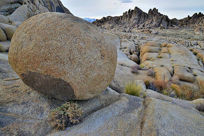 Card Game - Boulder on a Slope in Alabama Hills by Ray Mathis