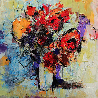 Abstract Flowers Royalty Free Images - Bouquet de Couleurs Royalty-Free Image by Elise Palmigiani