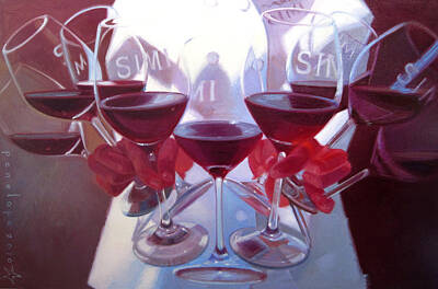 Wine Painting Rights Managed Images - Bouquet of Cabernet Royalty-Free Image by Penelope Moore