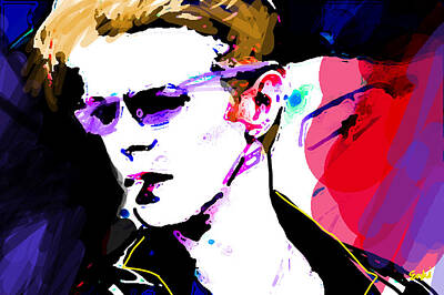 Musicians Drawings Royalty Free Images - Bowie Graphic Style 1975 Royalty-Free Image by Enki Art