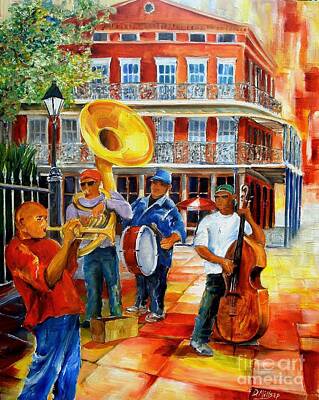 Recently Sold - Musician Rights Managed Images - Brass Band in Jackson Square Royalty-Free Image by Diane Millsap