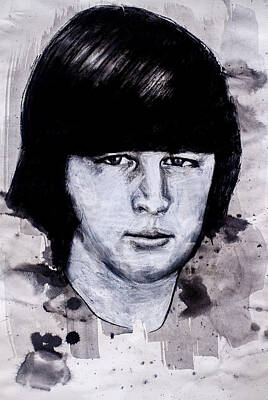 Musicians Drawings - Brian Wilson by Molly Picklesimer