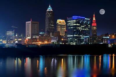 Athletes Photos - Bright Lights City Nights by Frozen in Time Fine Art Photography