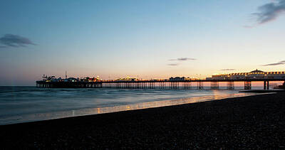 Temples - Brighton Pier at Sunset v by Helen Jackson