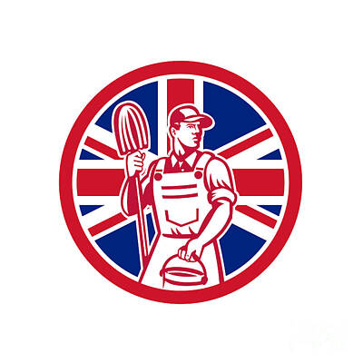 Fromage - British Professional Cleaner Union Jack Flag Icon by Aloysius Patrimonio