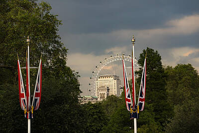 Printscapes - British Symbols and Landmarks - Exploring London on a Cloudy Day by Georgia Mizuleva