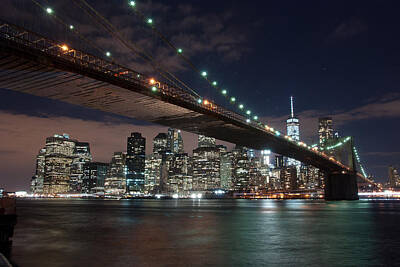 Negative Space Rights Managed Images - Brooklyn Bridge with Manhattan Skyline Royalty-Free Image by Aaron Sheinbein