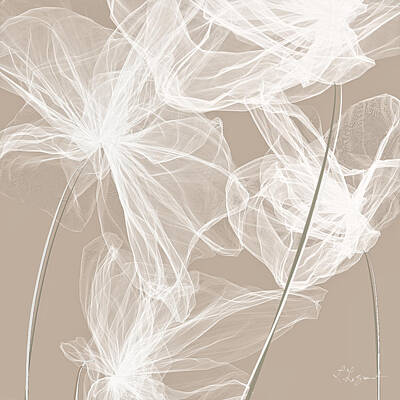 Abstract Flowers Rights Managed Images - Brown And Beige Abstract Royalty-Free Image by Lourry Legarde