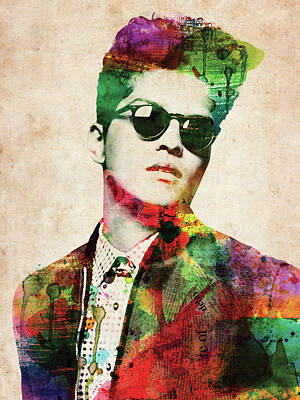 Food And Beverage Signs - Bruno Mars by Mihaela Pater