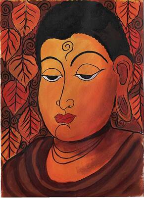 Popsicle Art Royalty Free Images - Buddha painting Royalty-Free Image by Vijay Sonar