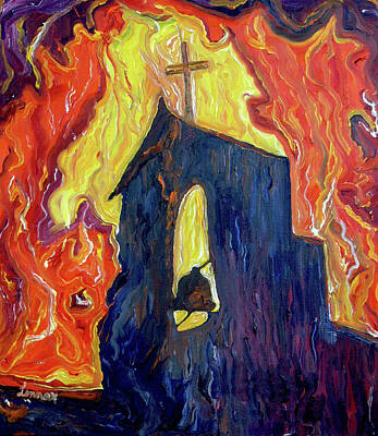 Staff Picks Cortney Herron Royalty Free Images - Burning Church 2 Royalty-Free Image by Heather Lennox