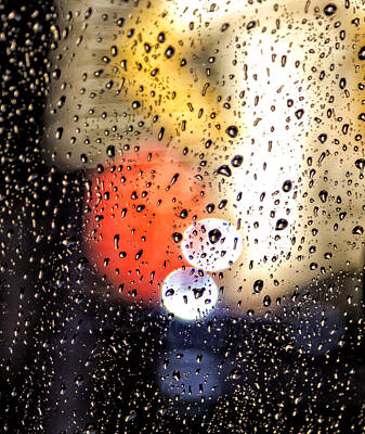 Tool Paintings - Cab Window on a Rainy Night by Robert Ullmann