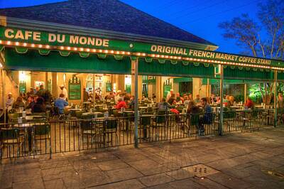 Beach House Signs Rights Managed Images - Cafe Du Monde 2 Royalty-Free Image by Richard Duhrkopf