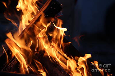 Iconic Women Royalty Free Images - Campfire 2 Royalty-Free Image by Ellen Flayderman