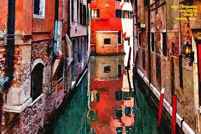 Garden Tools - Canal in Venice Italy by Gert J Rheeders