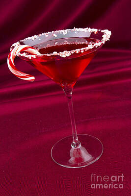 Martini Royalty-Free and Rights-Managed Images - Candy Cane Martini by Karen Foley