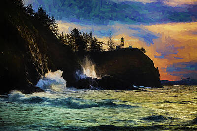 Mans Best Friend Royalty Free Images - Cape Disappointment Lighthouse 4 Royalty-Free Image by Mike Penney