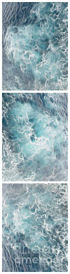Beach Digital Art - Caribbean Waters - Triptych Image Vertical by Jason Freedman