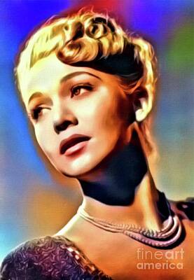 Musicians Digital Art Royalty Free Images - Carole Landis, Vintage Actress. Digital Art by MB Royalty-Free Image by Esoterica Art Agency