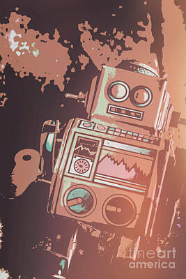 Comics Photos - Cartoon cyborg robot by Jorgo Photography