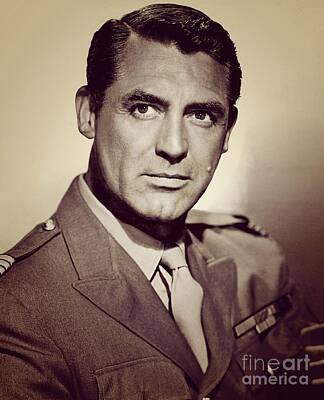 Celebrities Photos - Cary Grant, Vintage Movie Star by Esoterica Art Agency