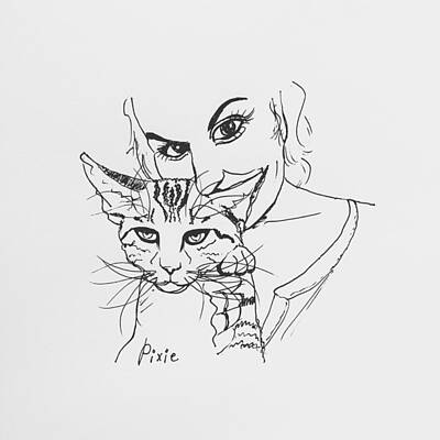 Best Sellers - Portraits Drawings - Pixie by Pookie Pet Portraits