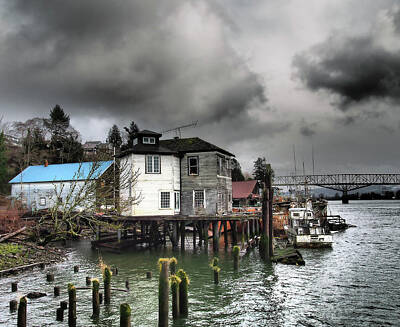 Wild Weather Rights Managed Images - Cathlamet Riverside Royalty-Free Image by Kevin Felts